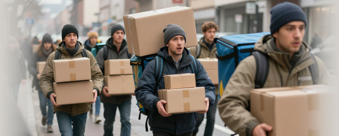 Курьеры испытывают сильный стресс в&nbsp;предпраздничные дни